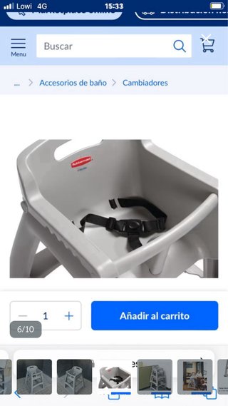 Trona infantile grigia RUBBERMAID