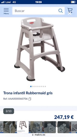 Trona infantile grigia RUBBERMAID