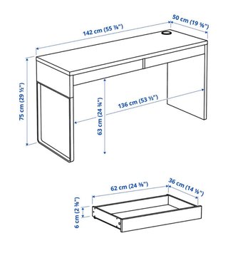 Escritorios MICKE IKEA negro-marrón