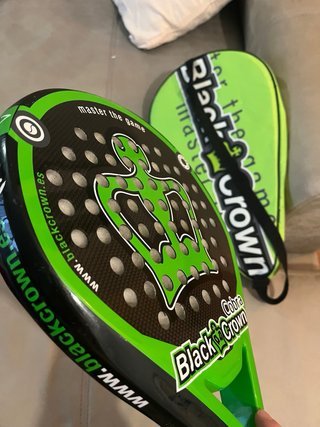 Raqueta Padel Black Crown Cobra con caso