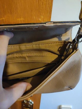 Bolso de colgar mujer beige