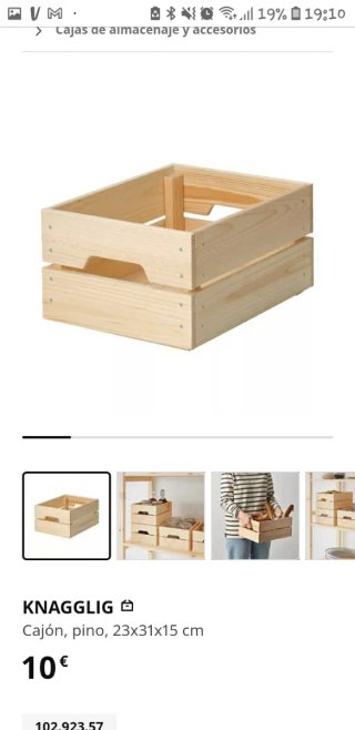 Cajones de madera 23x31x15 cm (1 o 2 unidades)
