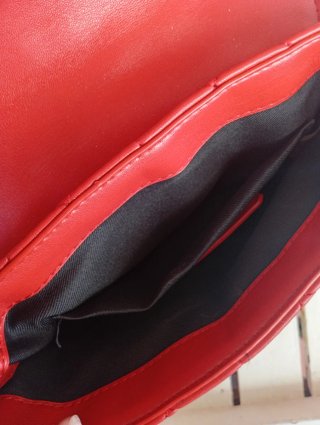 Bolso Zara Rojo Cadena Dorada