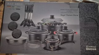 Batería Cocina Lufthous Titanio 27 Piezas