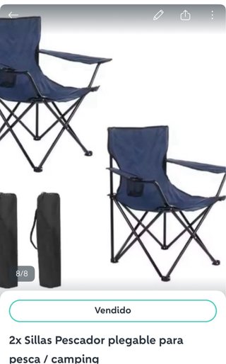 5xSillas Plegables Pesca/Camping