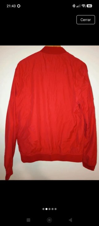Giubbotto Bomber Rosso Desigual Vintage Taglia XL