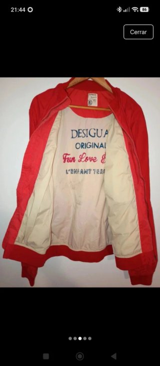 Giubbotto Bomber Rosso Desigual Vintage Taglia XL