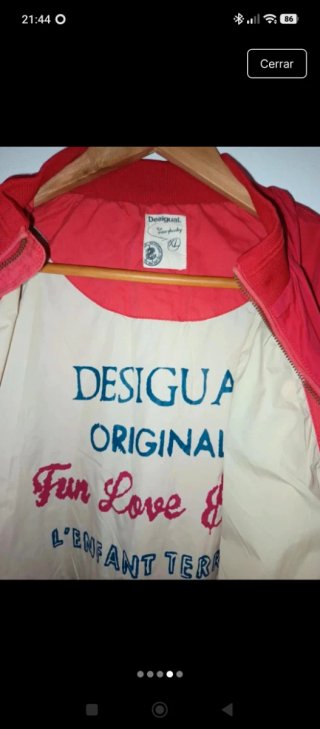 Giubbotto Bomber Rosso Desigual Vintage Taglia XL