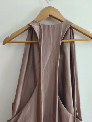 Zara Vestido Rosa Satinado