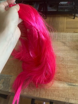 Peluca rosa estilo K-Pop