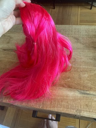 Peluca rosa estilo K-Pop
