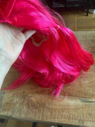 Peluca rosa estilo K-Pop
