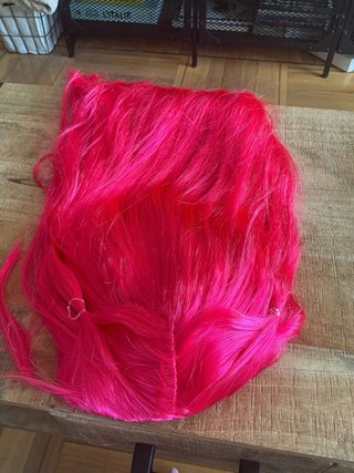 Peluca rosa estilo K-Pop