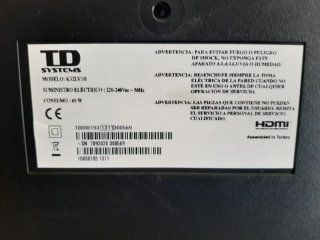 Televisión TD SISTEM Negra