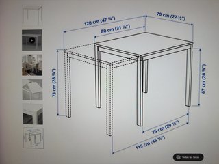 Mesa Cocina Plegable VANGSTA Ikea