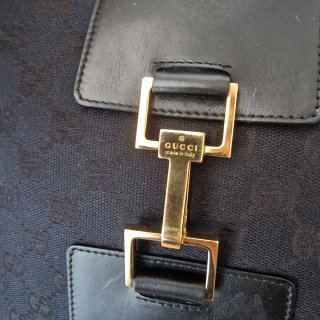 Bolso Gucci Jackie Piel y Lona Serigrafiada Negro