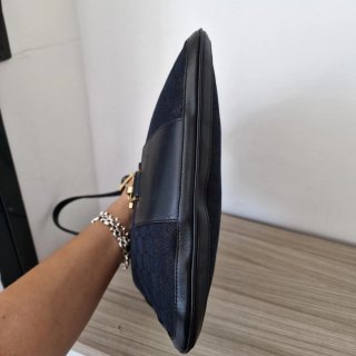 Bolso Gucci Jackie Piel y Lona Serigrafiada Negro
