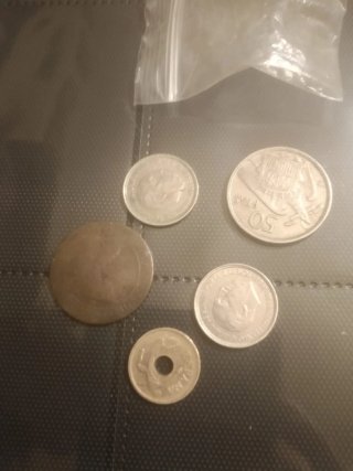 Lote de 5 monedas antiguas