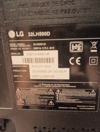 TV LG 32 32LH500D