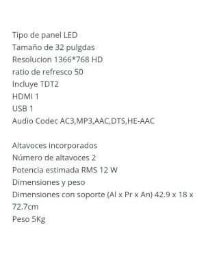 TV LG 32 32LH500D