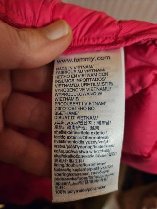 Chaleco plumífero Tommy Hilfiger rosa
