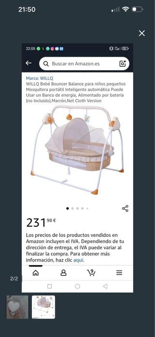 Amaca elettrica per neonati