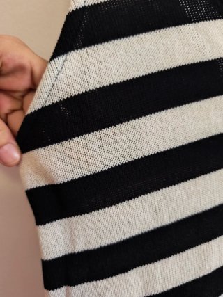 Zara Vestido Rayas Negro/Blanco
