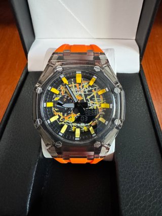 Casioak Custom "Orange Splatter" (Naranja)