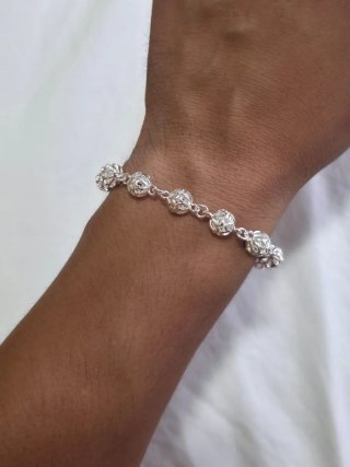 Pulsera de Plata de Bolas/ dama
