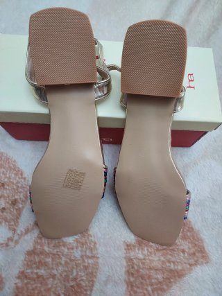 Sandalias doradas multicolor talla 41