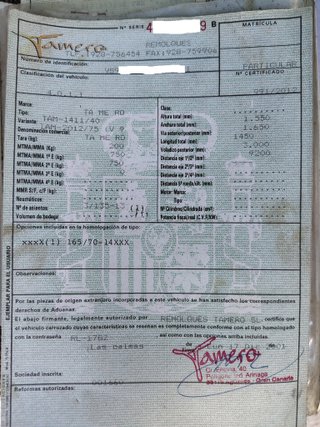 Remolque TAMERO 750kg