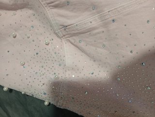 Conjunto vaquero rosa diamantes