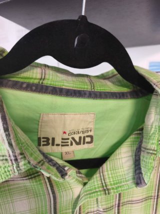 Camisa BLED cuadros verde y blanco