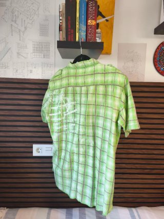 Camisa BLED cuadros verde y blanco