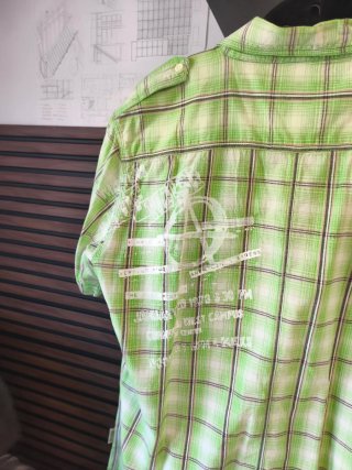 Camisa BLED cuadros verde y blanco