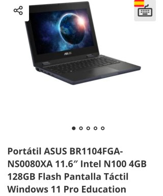 Ordenador Asus Táctil Windows