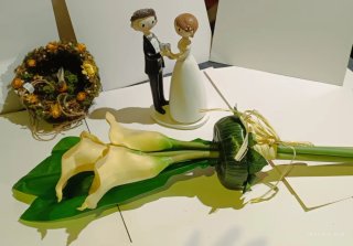 Lote 3 Figuras Novios Boda Pastel Alfileres