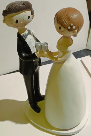 Lote 3 Figuras Novios Boda Pastel Alfileres