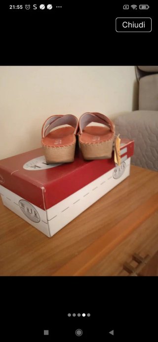 Ciabatte Walk donna oro/arancio