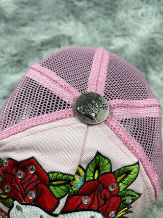 Ed Hardy 00s Vintage Pink Rhinestone Skull
