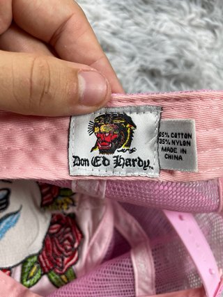 Ed Hardy 00s Vintage Pink Rhinestone Skull