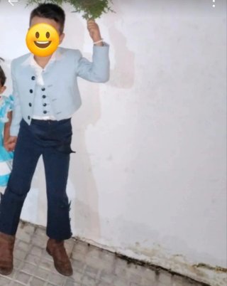 Traje de flamenco infantil azul