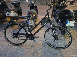 Bicicleta urbana negra