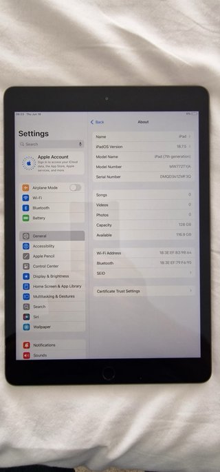 iPad 7ª Generación 128 GB – Excelente estado
