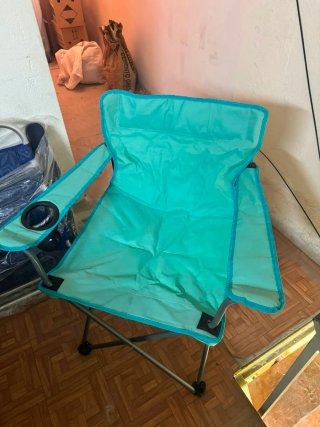 Par de sillas de camping color turquesa