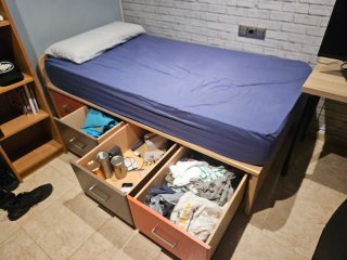 Cama 105x200 con cajones