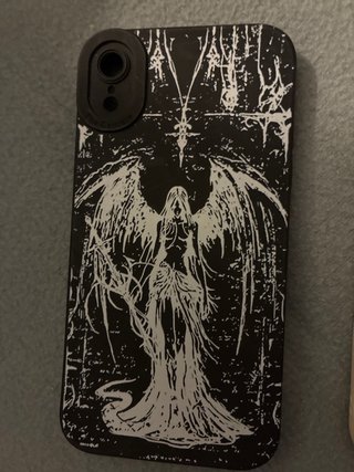 Fundas iPhone XR Diseño Ángel Negro/Blanco
