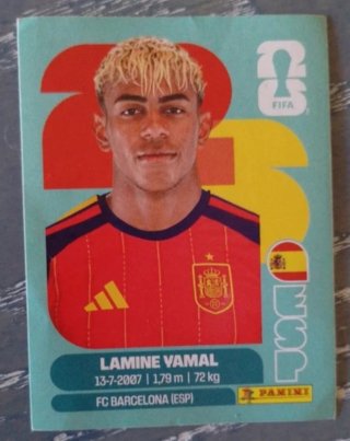 Carta Lamine Yamal Mundial Panini