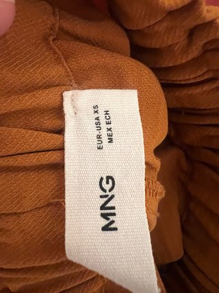 Pantalón culotte Mango mostaza Talla XS