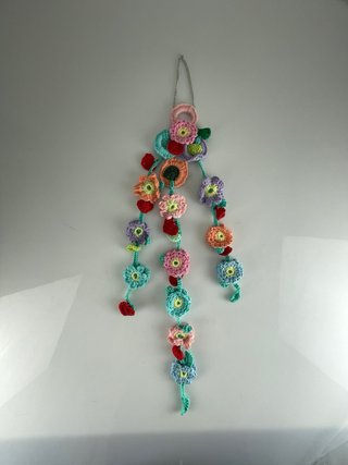 Acchiappa sogni uncinetto fiori